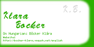 klara bocker business card